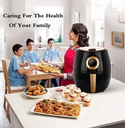 Airfryer - Heteluchtfriteuse - Gezond Koken - Extra Grote Capaciteit - 4.2 Liter - Rood — thumbnail 4