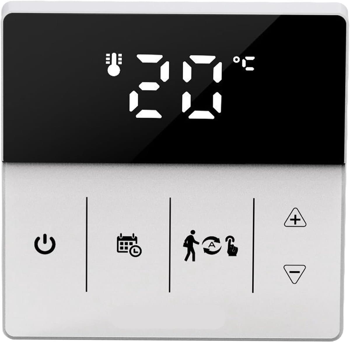 Slimme WIFI Thermostaat - App Gestuurd - Comfort Thuis - Spraakbediening - 90-240V - Zwart Wit — afbeelding 1