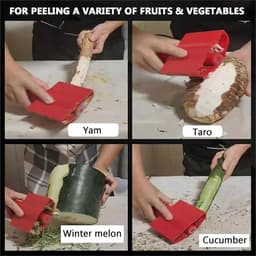 Automatische Suikerriet Schraapmachine - Elektrische Dunschiller - Voedsel Voorbereiden - Precisie Peeling - 120W - Zilver — thumbnail 4