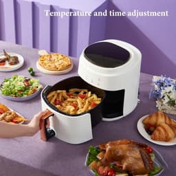 Airfryer met Touchscreen - Heteluchtfriteuse Oven - Gezond Koken - 8 Liter Capaciteit - 36.5 cm - Zwart — thumbnail 3
