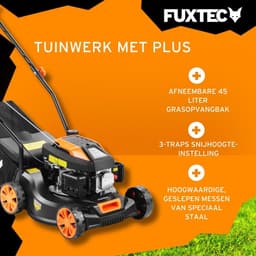 Benzine Grasmaaier - Duwmaaier Gazonmaaier - Gazon Onderhoud - Lichtgewicht Ontwerp - 40cm Maaibreedte - Mat Zwart — thumbnail 2