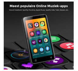 MP3-speler met Bluetooth en Wifi 80GB - Kindvriendelijke Muziekspeler met Spotify (Kids), Audible & Ouderlijk Toezicht - 4 Inch Touchscreen - Zwart — thumbnail 4