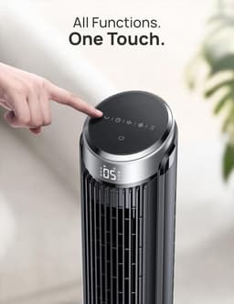 Torenventilator - Staande ventilator - Stille koeling - Met afstandsbediening - 1016 cm hoog - Wit — thumbnail 5