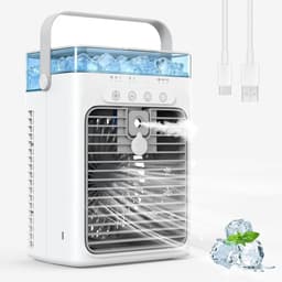 Mobiele Airco - Persoonlijke Koeler - Ruimte Koelen - Verkoeling Zonder Slang - 1L Watertank - Grijs — thumbnail 1