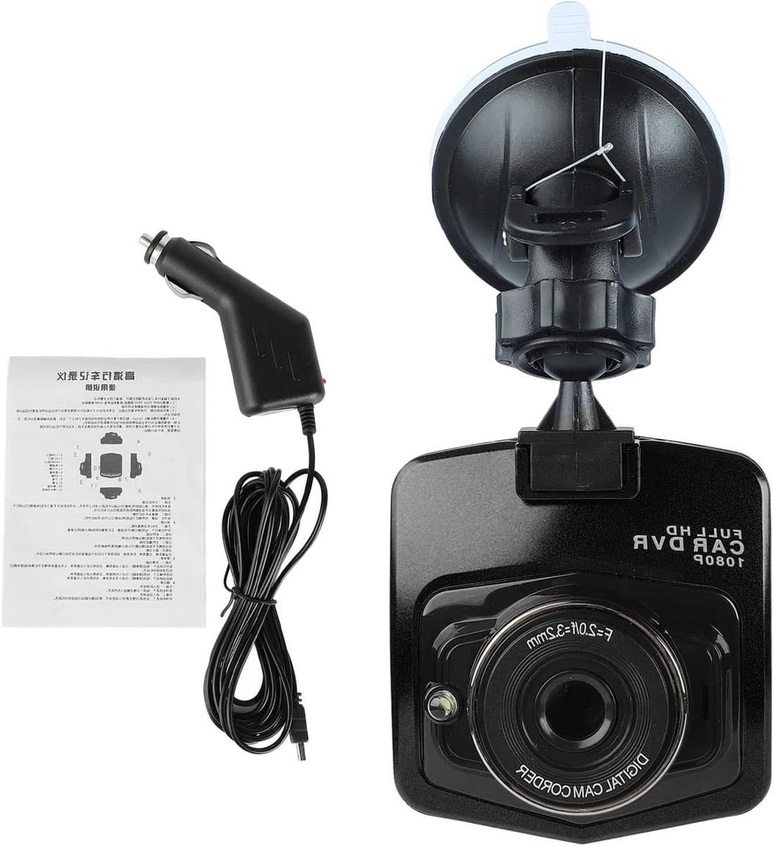 Dashcam Auto - Autocamera Rijrecorder - Veilig Rijden - Nachtzicht en HDR - 2.4 inch display - Zwart — afbeelding 1