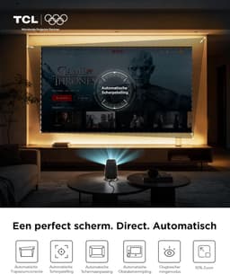 Slimme Beamer - Draagbare Projector - Thuisbioscoop Creëren - Automatische Beeldcorrectie - Tot 120 Inch - Donkergrijs — thumbnail 5