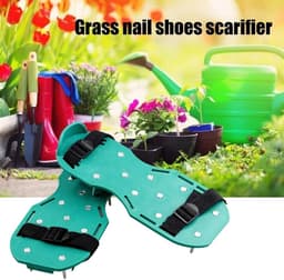 SnelShoppen - Grasmaaier Schoenen met Spikes, 15mm Nagels, 26 Stalen Punten, Verstelbare Bandjes, Groene Tuin Ventilatie Schoenen voor Grondbewerking — thumbnail 4