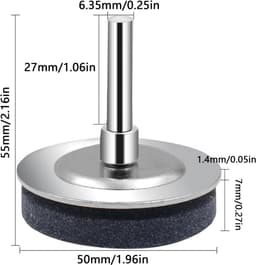 SnelShoppen - Grasmaaier Mes Slijper Set van 2 Stuks - Zwart - Hoogwaardige Corundum Tuin Gereedschap - Praktisch en Tijdbesparend voor Tuinonderhoud — thumbnail 2