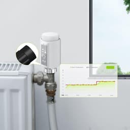 Radiator Thermostaat - Slimme Klep - Temperatuur Regelen - Kinderslot Functie - 5-30°C - Wit — thumbnail 4