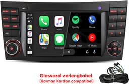 Cestovet Autoradio - Geschikt Voor Mercedes Benz CLS E-Class W211 W219 - 2GB+32GB, Draadloze CarPlay & Andriod Auto - GPS-navigatiesysteem Bluetooth Stuurwielbediening WiFi - 7-inch Touchscreen DSP RDS USB - Vezelverlengingskabel — thumbnail 1