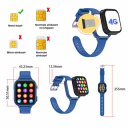 Vashoy T53-Kinderhorloge-Nieuwe smartwatches voor kinderen met GPS-videogesprek-SOS-Leermodus-App om te downloaden-Cadeaus voor kinderen van 5 tot 16 jaar - Blauw — thumbnail 2