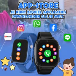 Vashoy T53-Kinderhorloge-Nieuwe smartwatches voor kinderen met GPS-videogesprek-SOS-Leermodus-App om te downloaden-Cadeaus voor kinderen van 5 tot 16 jaar - Blauw — thumbnail 4