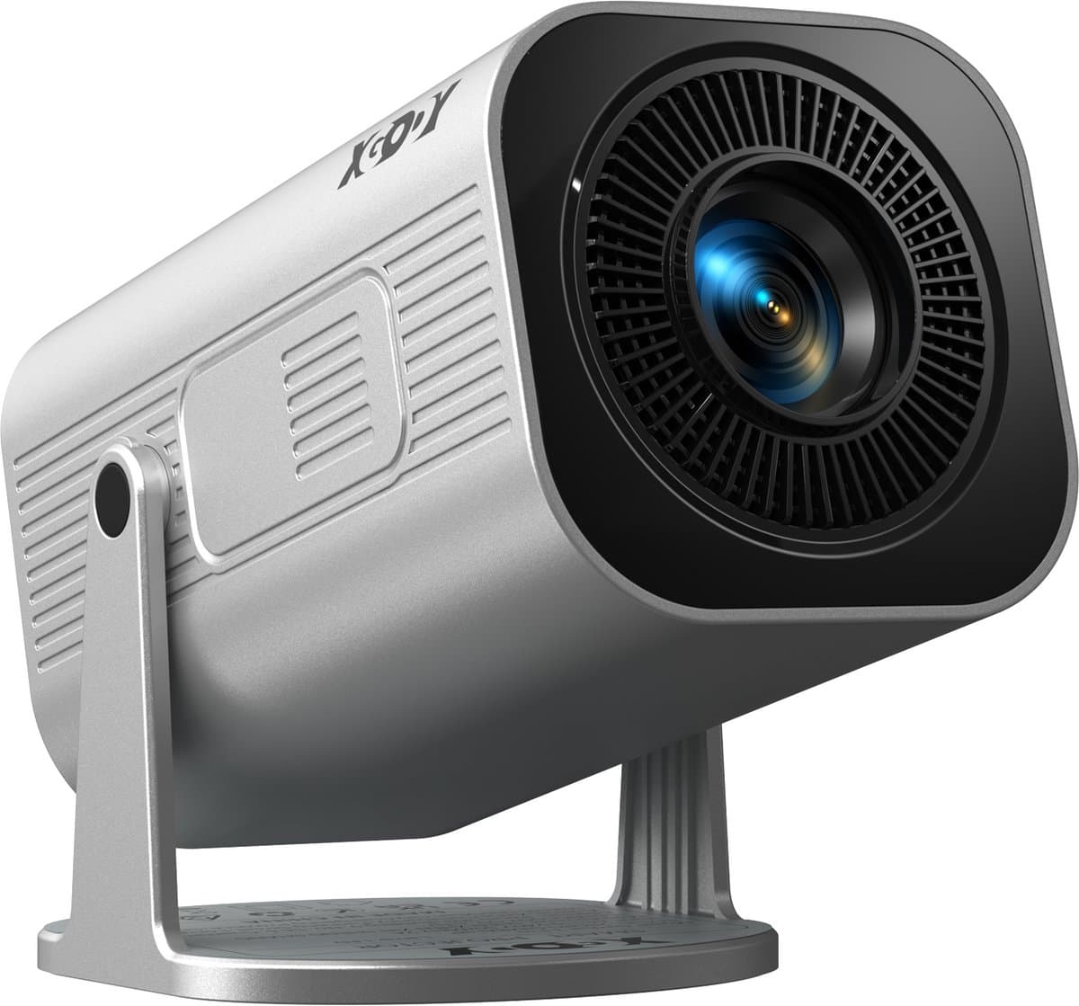 XGODY Gimbal 3Pro Mini Beamer - 2026 Nieuwste Draagbare 4K Android 14 Projector - Smart TV & 4K Support - Smart Beamer met 260 ANSI Lumen - WiFi 6 & Bluetooth 5.4 - Voor iOS en Android - Home Cinema - Zilveren — afbeelding 1