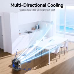 Casalora Ventilator - Tafelventilator Stil Geruisloos USB - Oplaadbaar & Draadloos - 100 Snelheden - Zwart — thumbnail 3