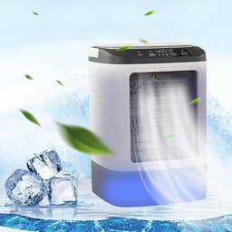 Draagbare airconditioner - 3 windsnelheden - USB oplaadbaar - stille en snelle verdampingskoeling - persoonlijke airconditioner met luchtbevochtiger voor thuis - kantoor - slaapkamer - reizen en kamperen. — thumbnail 4