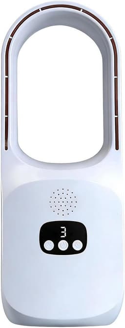 KZQ Bladloze Tafelventilator Met 120 Graden Zwenk, 3 Snelheden, Stille Luchtcirculator Voor Kantoor, Woonkamer, Slaapkamer, Reizen, Kamperen En Auto — thumbnail 1