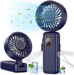 Solvix tafel ventilator geluidloos - Draagbare Ventilator - Zwart - 6000 mAh Accu - 5 Snelheden - Voor Thuis en Buiten — thumbnail 5