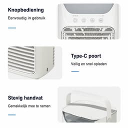 HomeGoodies - Airco - Mobiele airconditioner - Vernevelingsventilator Met Timer - 650 ML - Voor Slaapkamer, Kantoor & Camper — thumbnail 2