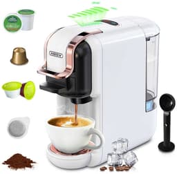 HiBREW H2B Koffiemachine - 5-in-1 - Nespresso, Dolce Gusto, K-Cup, ESE en Gemalen Koffie-WIT — thumbnail 1