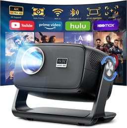 Beamer Full HD met 4K Ondersteuning – Android 14 – WiFi 6 en Bluetooth 5.4 – Autofocus – 180° Draaibaar — thumbnail 1