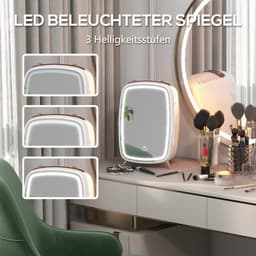 Koelkast 6 liter wit plastic mini schoonheidskoelkast met led spiegel voor slaapkamer hotel kantoor — thumbnail 4