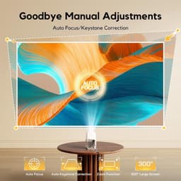 SnelShoppen - 4K Projector met WiFi 6 en Bluetooth 5.2 - Draagbare Projector met Native 1080p Resolutie, Autofocus, 120° Automatische Keystone Correct — thumbnail 5
