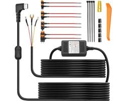 SnelShoppen - eSynic Hardwire Kit USB Type-C 3.5m voor Dash Cam, Auto, SUV, ACC Mode, Laagspanning Bescherming, 3-Draads Step-Down Converter 12-24V na