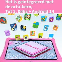 SnelShoppen - Veidoo Kids Tablet 10.1 inch - IPS Eye Care, 7GB RAM, 64GB ROM, Dual Camera, WiFi 6, Octa-Core, Kindertablet met Silicone Hoes - Perfect — thumbnail 5