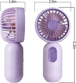 Ventilatoren - Mini draagbare ventilator 3-pack - met 3 snelheden en USB-oplaadbare wimperventilator voor stijlvolle meisjes, kinderen, vrouwen, mannen, kantoor — thumbnail 5