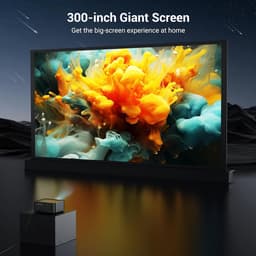 SnelShoppen - 4K Projector Mini Projector Full HD 1080P, WiFi 6 Bluetooth 5.2, Portable Smart Projector voor Thuisbioscoop en Slaapkamer, Netflix Comp — thumbnail 5