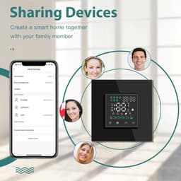 SnelShoppen - Smart Water Thermostat voor Verwarming - Programmeerbare Temperatuurcontroller tot 5A - Wifi Thermostaat met Alexa en Google Home Compat — thumbnail 3