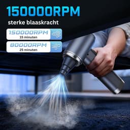 CLGP® Draadloze Handstofzuiger - Mini Stofzuiger - Auto Interieur Reinigen - Zwart — thumbnail 5