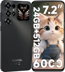 OUKITEL C68 Plus Mobiele Telefoon met 512 GB Opslag, 6000 mAh Accu, Android 15, Dubbel Beeldscherm — thumbnail 1