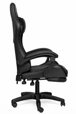 RACINGX- Game Stoel Met Voetsteun - Gaming Stoel - Ergonomische Bureaustoel - Gamestoel - Verstelbaar - Gaming Chair - Zwart — thumbnail 4