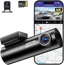 Dashcam voor auto - Zwart - 4K Front en 1080p Achtercamera - WiFi GPS met ADAS en Nachtzicht - Voor Veilig Rijden — thumbnail 1