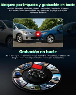 Dashcam voor auto - Zwart - 4 Kanalen - 1080p Full HD Camera Systeem met WiFi en Nachtzicht - Voor Parkeerbewaking en Binnengebruik — thumbnail 5