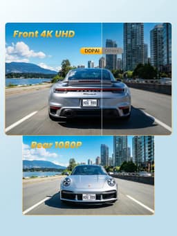 Dashcam voor auto - Zwart - Z50Pro zonder SD-kaart - 4K+1080P Dual-opname met GPS en Nachtzicht - Voor Auto's — thumbnail 5