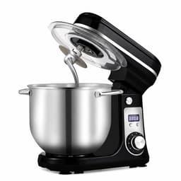 Brandistry - Keukenmachine - Keukenmixer - Mixer - Blender - Mixer Met Mengkom - Stille Motor - 1200 Watt - 6 Liter - Zwart — thumbnail 1