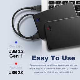 Draagbare Externe SSD 4TB USB 3.2 Gen 1 Robuuste Opslag Zwart — thumbnail 4