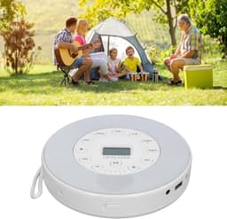 Draagbare cd-speler - met luidsprekers en schokbestendig ontwerp - Oplaadbare cd/cd-rw/mp3-speler - Ondersteunt AUX- en USB-aansluitingen - Geschikt voor thuis, in de auto en op reis - Wit ontwerp - Met afspeelgeheugen (geen Bluetooth-versie) — thumbnail 5