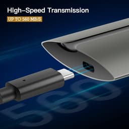 Draagbare Externe SSD 512GB USB 3.1 Type-C Hoge Snelheid voor PC en Telefoon — thumbnail 4
