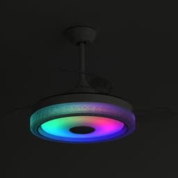 42 Inch Plafondventilator met 32W RGB LED-verlichting (3 Kleurtemperaturen + RGB), 3 ABS-bladen & DC-motor — thumbnail 5