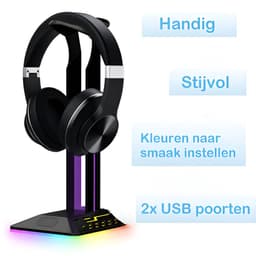 Daroyx Headset Standaard HSD8 - Premium Koptelefoon Houder - RGB Headset Stand met Led Verlichting — thumbnail 2