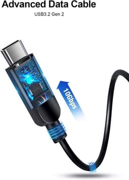 Draagbare 500GB externe opslag voor gegevens - USB 3.0 & 2.0, plug-and-play, schokbestendige behuizing — thumbnail 2