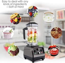 Krachtige Professionele Blender 2200W - Smoothie Maker met Timer & Tritan Kan — thumbnail 1
