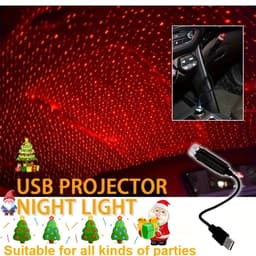 Livé® Sterrenhemel Projector – 360° USB Sfeerlicht met Rode Gloed — thumbnail 2
