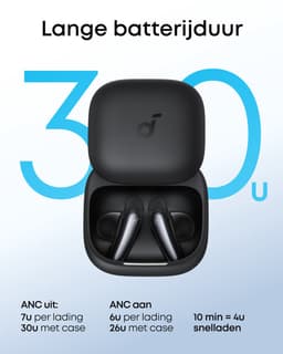 soundcore Liberty Buds by Anker - Semi-in-ear design met afneembare kleppen - Adaptieve ruisonderdrukking - Snel opladen - Draadloze bluetooth-hoofdtelefoon met vertaling - 30 uur batterijduur — thumbnail 2
