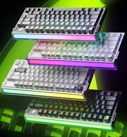 ATTACK SHARK R85HE - Magnetic Switch Wired Gaming Toetsenbord - 79keys - RGB light strip - Decorative Lanyard - Volume knob - PBT Keycaps - 8Khz - 0.005mmRT - 0.08ms - Moonlit Night — thumbnail 3