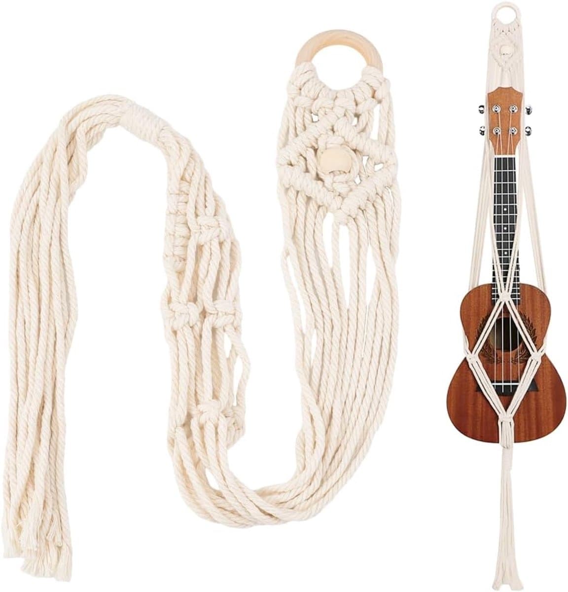 Ukelele Wandbeugel - 95 cm - Muurbeugel - Wandsteun - Gitaar muurbeugel - Gitaar Wandbeugel - Gitaar standaard - Hanger - Haak - Guitar Stand - Muurhaak - Viool Stand - Wanddecoratie - Expositie — afbeelding 1