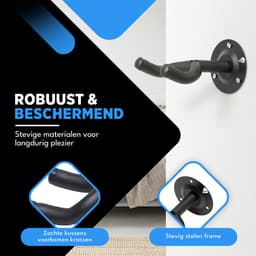 Finesse Gitaar Muurbeugel - 2-Pack - met Plectrums - Wandbeugel - Gitaarstandaard — thumbnail 3